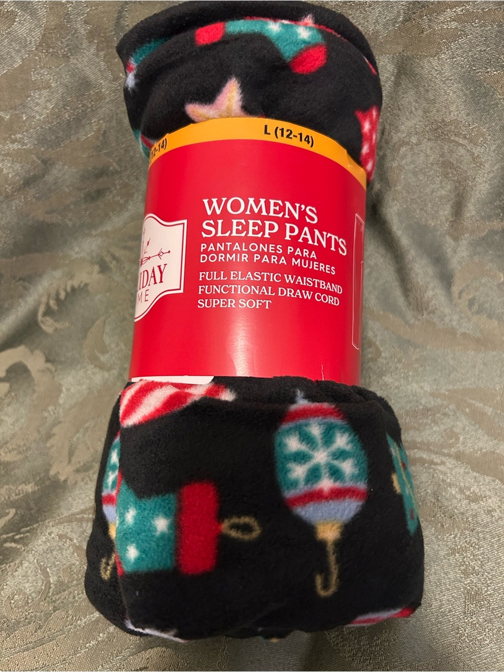 Women’s Holiday Lounge Pants, Size L (12-14) *New*